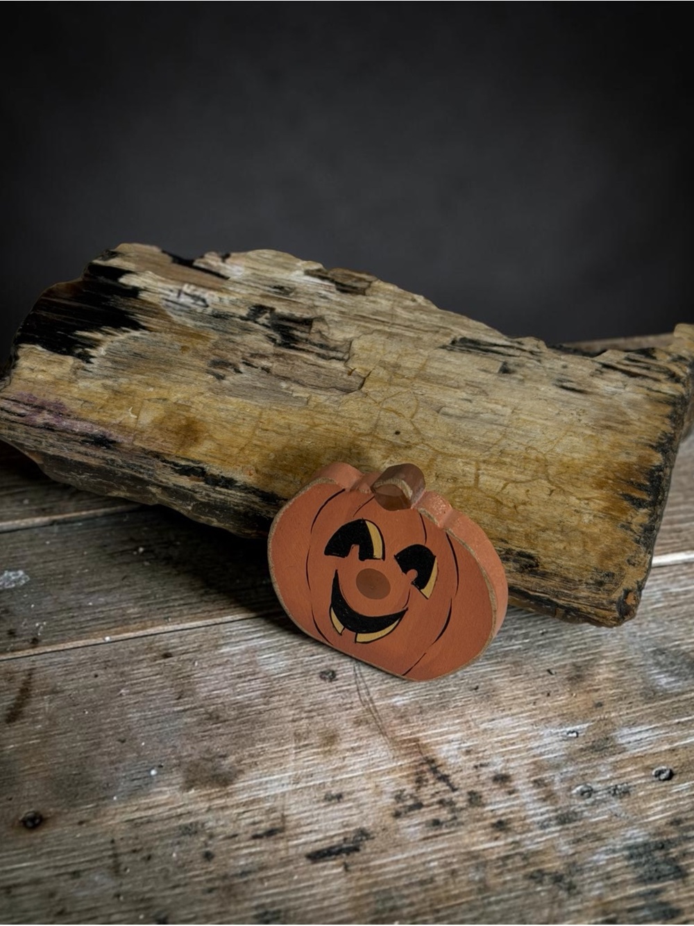 Smiling Jack o Lantern Pin Brooch Halloween Orange Pumpkin Cottagecore Autumn